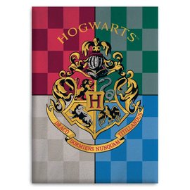 Aymax Couverture - Harry Potter - Emblème de Poudlard, 4 Couleurs Jeté en Peluche