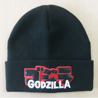 Bioworld Toque - Godzilla - Embroidery and Katakana Red and Black