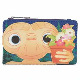 Loungefly Wallet - E.T. The Extraterrestrial - E.T. with Flowers Pot Blue Faux Leather
