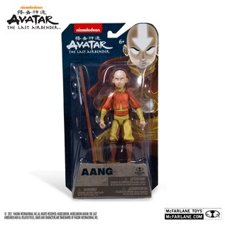 McFarlane Figurine - Avatar the Last Airbender - Avatar Aang Articulé avec Bâton de Maître de l'Air 5"