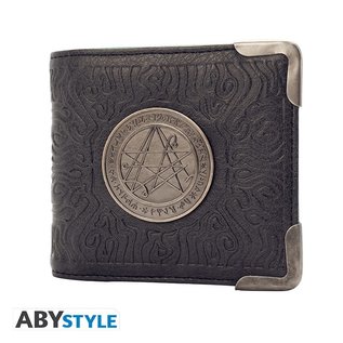 AbysSTyle Wallet - Cthulhu - Logo in Metal Black in Faux Leather Bifold