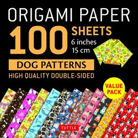 Tuttle Origami Paper - Tuttle - Dogs Design 100 Squares of 15 cm
