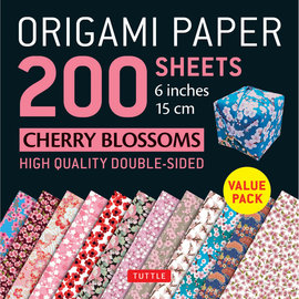 Tuttle Papier pour Origami - Tuttle - Design de Cerisier 200 Carrés de 15 cm