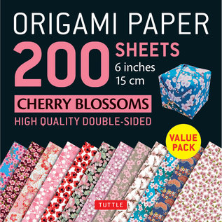 Tuttle Origami Papier - Tuttle - Cherry Tree Design 200 Squares of 15 cm