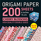 Tuttle Origami Papier - Tuttle - Cherry Tree Design 200 Squares of 15 cm