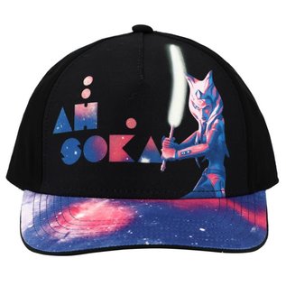 Bioworld Baseball Cap - Star Wars - Ahsoka Black and Pink Snapback Adjustable Youth