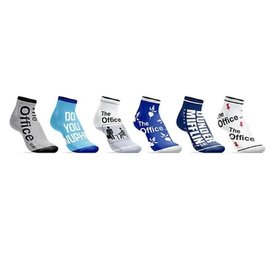 Bioworld Socks - The Office - Modèles Assorted Designs Gray and Blue Pack of 5 Pairs Short Ankles