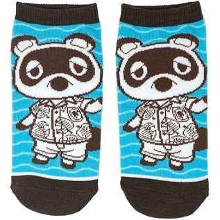 Bioworld Chaussettes - Animal Crossing - Isabelle, Tom Nook et KK Slider en Blanc Paquet de 3 Paires Courtes Chevilles