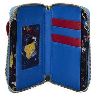 Loungefly Wallet - Disney Snow White and the Seven Dwarfs - Big Bow Blue, Yellow and Red Faux Leather