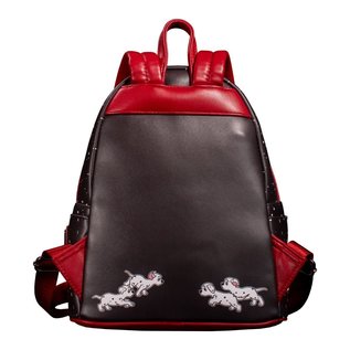 Loungefly Mini Sac à Dos - Disney Villains 101 Dalmatiens - Cruella en Voiture Noir et Rouge en Faux Cuir