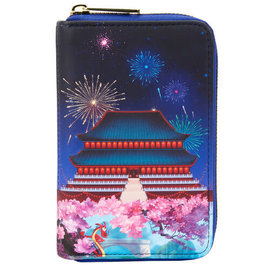 Loungefly Wallet - Disney Princess Mulan - Castle and Fireworks Faux Leather