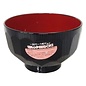 Marujyu Bowl - Maruju - Wood Effect Hexagonal Style Laquered Red and Black for the Soup 380ml