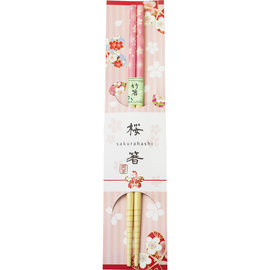Marujyu Baguettes - Sakurahashi - Sakura Fleurs de Cerisier Roses 1 Paire 18cm