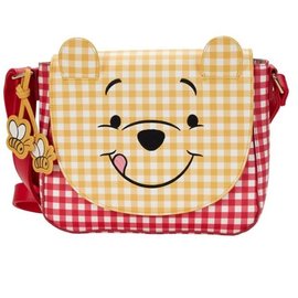 Loungefly Purse - Disney Winnie the Pooh - Winnie's Face Gingham Faux Leather