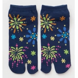 Kaya Chaussettes - Tabi - Feux d'Artifices Bleues 1 Paire 23-25cm