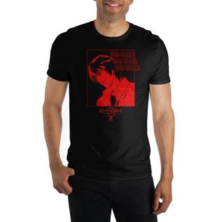 Bioworld T-Shirt - Death Note - Light "God of the New World" Black and Red