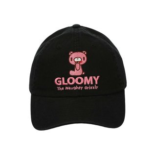 Bioworld Baseball Cap - Gloomy Bear - Gloomy the Naughty Bear Embroided Adjustable Black and Pink