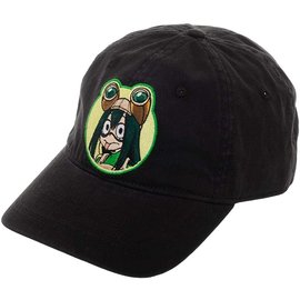 Bioworld Baseball Cap - My Hero Academia - Froppy's Face Embroided Adjustable Black