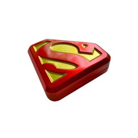 Boston America Corp Bonbons - DC Comics Superman - Logo de Superman Boîte en métal Cerise Acidulée