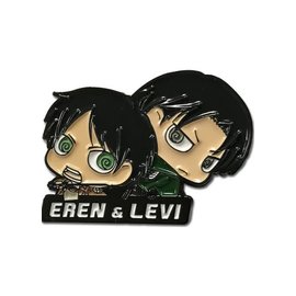 Great Eastern Entertainment Co. Inc. Pin - Attack on Titan - Eren & Levi in Metal with Enamel