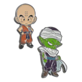 Great Eastern Entertainment Co. Inc. Pin - Dragon Ball Z - Krillin and Piccolo in Metal with Enamel Set of 2