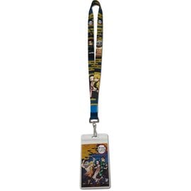 Great Eastern Entertainment Co. Inc. Lanyard - Demon Slayer: Kimetsu no Yaiba - Tanjiro, Nezuko, Zenitsu and Inosuke Blue and Golden