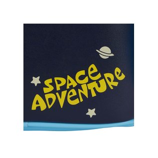 Loungefly Mini Sac à Dos - Disney Lilo & Stitch - Stitch Dans L'Attraction Space Adventure Brille dans le Noir Bleu en Faux Cuir