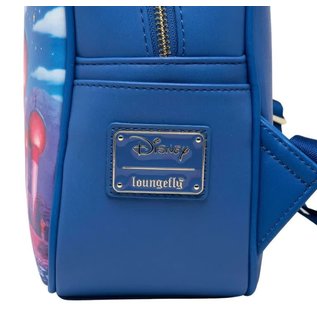 Loungefly Backpack - Disney Aladdin - Aladdin and Jasmine On The Flying Carpet Shiny In The Dark Blue Faux Leather
