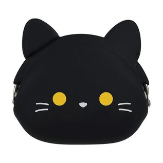 P+G Design Coin Purse - Mimi Pochi Friends - Kuro th Black Cat in Silicone