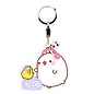 AbysSTyle Keychains - Molang - Molang and Piu Piu Listening to Music with Acrylic Charm
