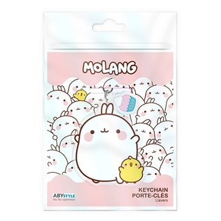 AbysSTyle Keychain - Molang - Molang and Piu Piu with Cupcake Acrylic Charm