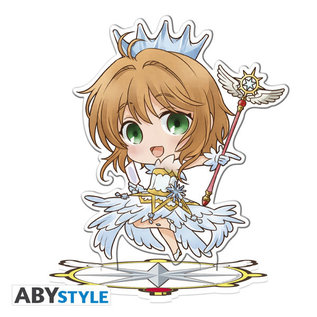 AbysSTyle Standee - Card Captor Sakura Clear Card - Sakura Kinomoto en Robe Blanche en Acrylique