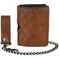 Bioworld Wallet - The Legend of Zelda - Hyrule's Shield Metal Faux Leather Black and Brown Trifold with Chain