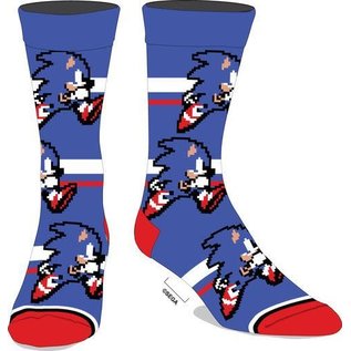 Bioworld Chaussettes - Sonic the Hedgehog - Sonic qui Court Bleue 1 Paire Crew