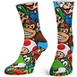 Bioworld Chaussettes - Nintendo Super Mario - Personnages Variés 1 Paire Crew Bleu