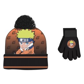 Bioworld Tuque - Naruto Shippuden - Naturo Chibi Avec Pompons et Gants