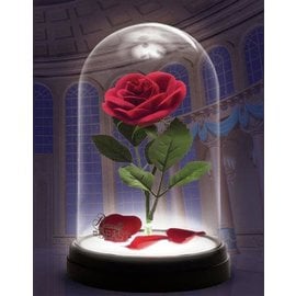 Paladone Lampe - Disney La Belle et La Bête - Rose Enchantée avec Dôme