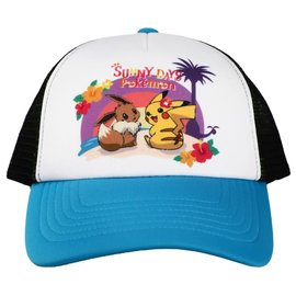 Bioworld Baseball Cap - Pokémon - Eevee and Pikachu At the Beach "Sunny Days Pokemon" Snapback