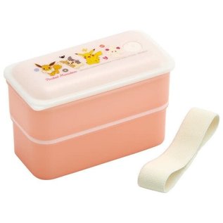 Skater Bento Box - Pokemon Pocket Monsters - Eevee, Morpeko, Pikachu and Alcremie with Two Compartments 550ml