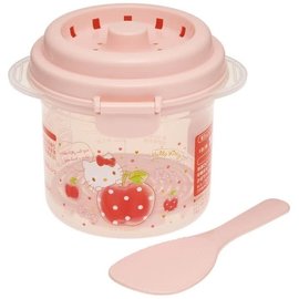 Skater Accessoire pour Bento - Sanrio Hello Kitty - Cuiseur de Riz Pour Micro-Ondes Avec Cuillère Antiadhésive