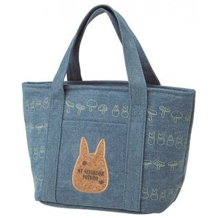 Skater Lunch Bag - Studio Ghibli My Neighbor Totoro - Totoro With Pattern Automn Fabric Blue Isothermic
