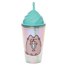 Enesco Travel Glass - Pusheen - Pusheen Drink a Milkshake with a Straw 16oz