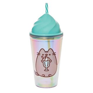 Enesco Travel Glass - Pusheen - Pusheen Drink a Milkshake with a Straw 16oz