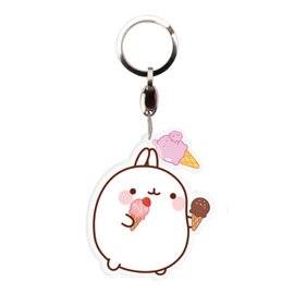AbysSTyle Keychains - Molang - Molang with Ice Cream Acrylic Charm