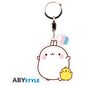 AbysSTyle Keychain - Molang - Molang and Piu Piu with Cupcake Acrylic Charm