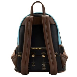 Loungefly Mini Backpack - Star Wars - The Republique Ssker, Avar Kriss and Keeve Trennis Blue and Burgundy in Faux Leather