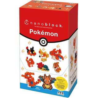 Nanoblock Nanoblock - Pokémon - Fire Type Includes Charmander, Tepig, Fennekin, Charizard, Chimchar and Cyndaquill