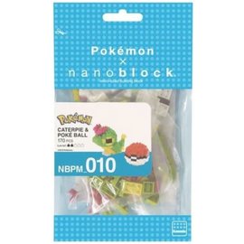 Nanoblock Nanoblock - Pokémon - 010 Caterpie and Poké Ball 170 Pieces