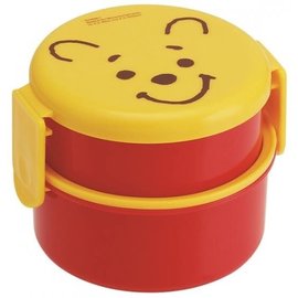 Skater Bento Box - Winnie the Bear - Winnie's Face Round with 2 Compartments 500ml