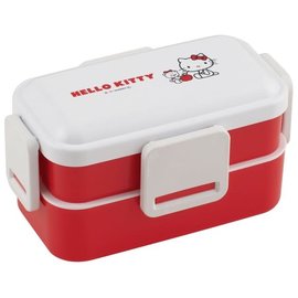 Skater Boîte Bento - Sanrio Hello Kitty - Hello Kitty et Ourson Rouge avec Séparateur 600ml